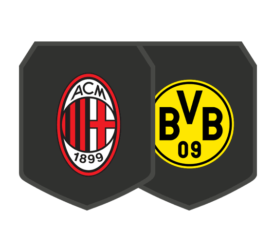 Byg en trup-udfordringer AC Milan v Borussia Dortmund logo